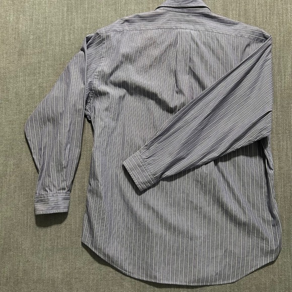 Ralph Lauren Yarmouth Mens 16.5 34/35 Blue White Striped Pinpoint Oxford Shirt - Picture 5 of 5